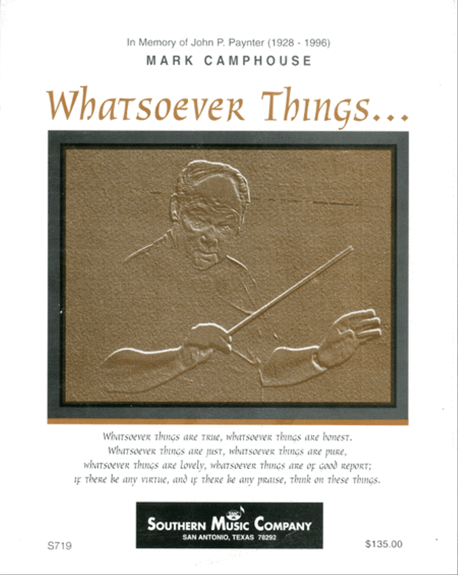 Whatsoever Things Concert Band scores gallery preview page 1