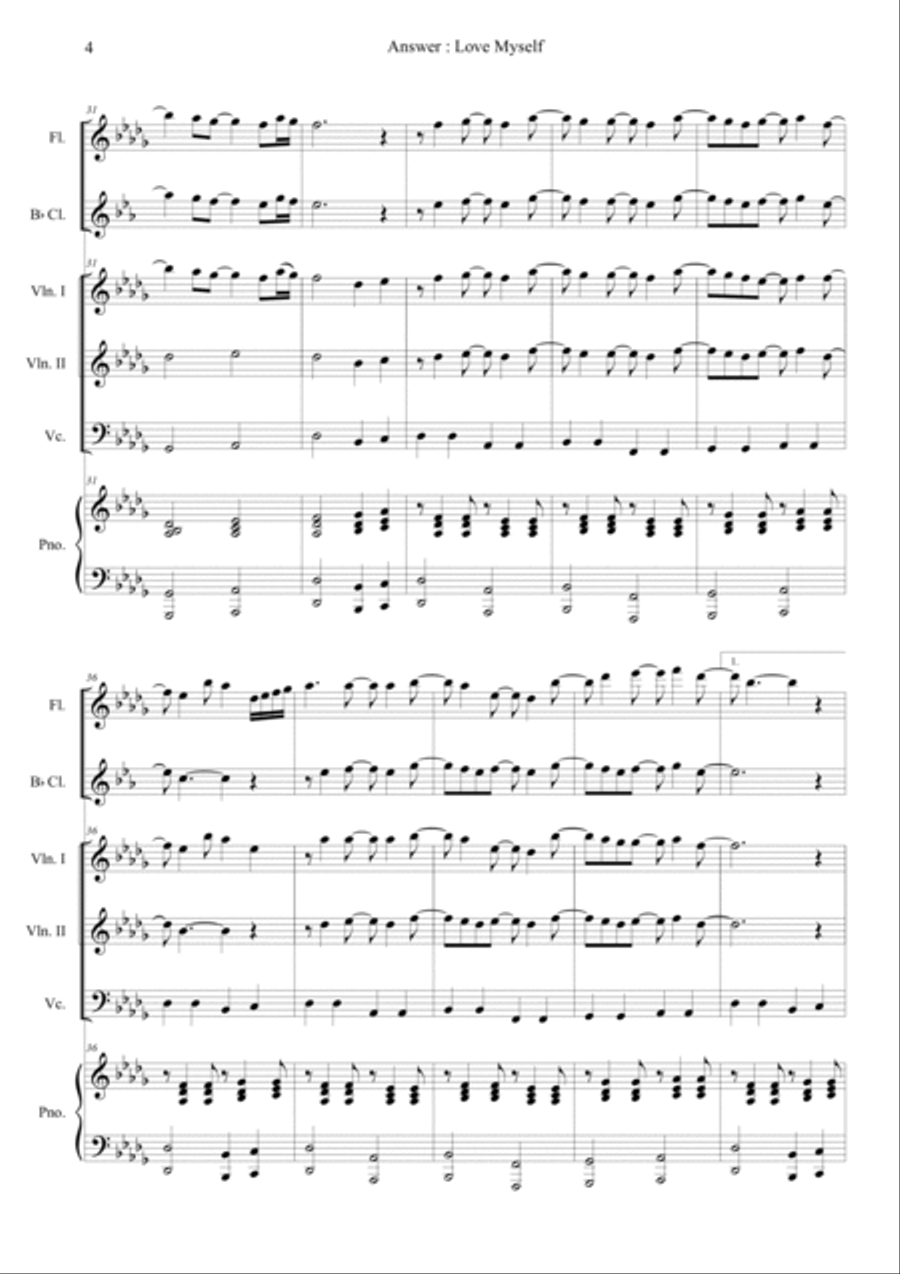 Answer : Love Myself Orchestra scores gallery preview page 4