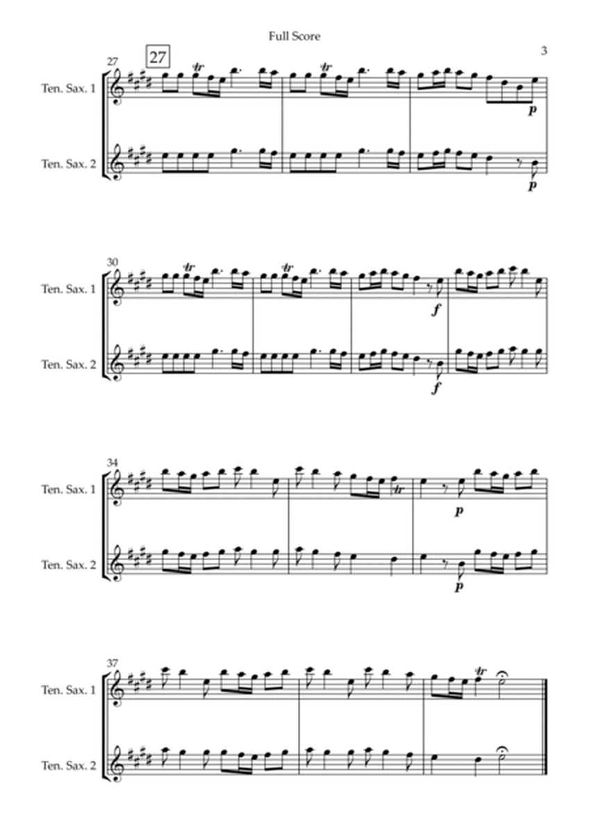 Spring (from Four Seasons of Antonio Vivaldi) for Tenor Saxophone Duo image number null