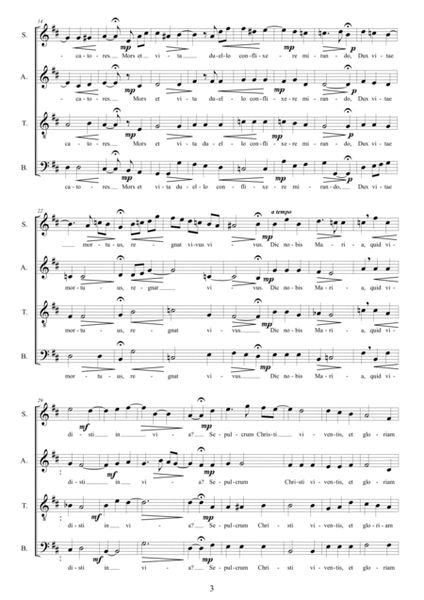 Victimae paschali - Easter hymn for SATB choir a cappella image number null