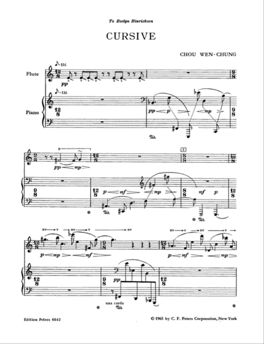 Cursive Flute Solo scores gallery preview page 6