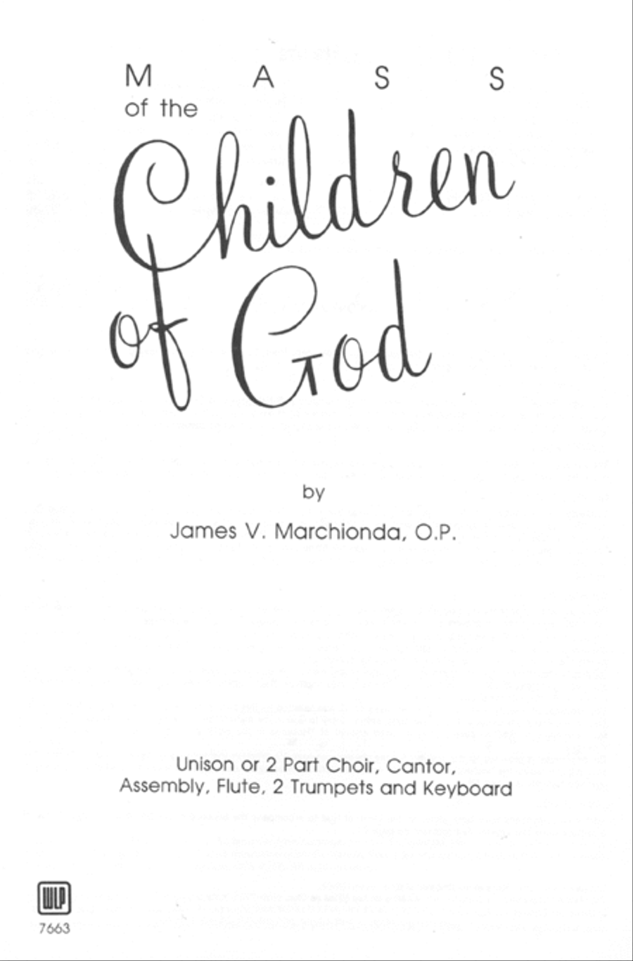 Mass of the Children of God Mass scores gallery preview page 1