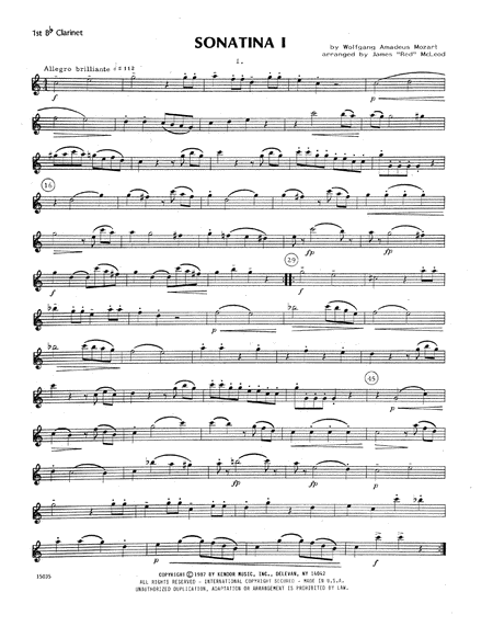 Sonatina I - 1st Bb Clarinet