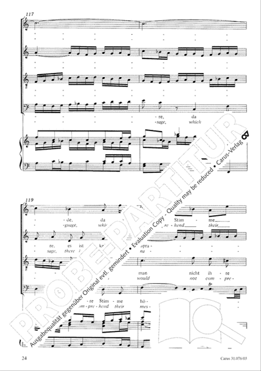 The heavens are telling the Father's glory (Die Himmel erzahlen die Ehre Gottes) 4-Part scores gallery preview page 25