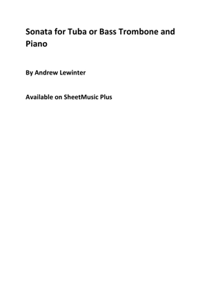 Sonata for Tuba or Bass Trombone and Piano