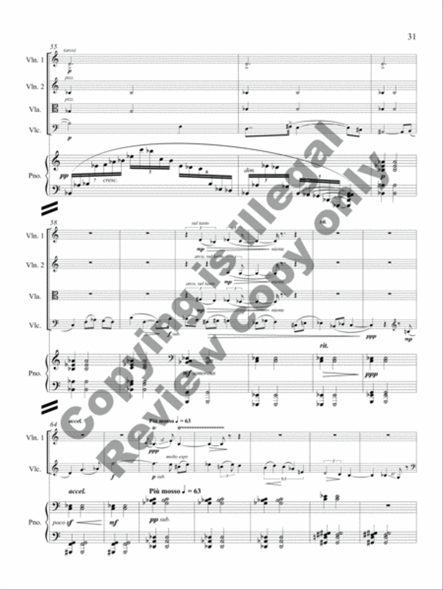 Revelations Piano Quintet scores gallery preview page 22