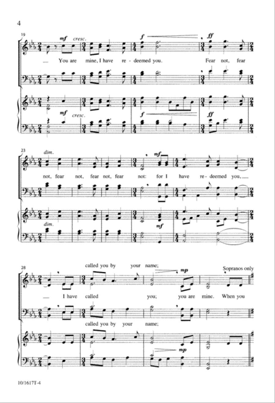 I Have Called You by Your Name 4-Part scores gallery preview page 4