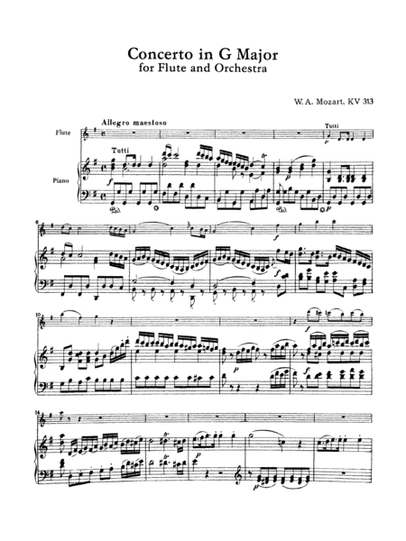 Flute Concerto No. 1, K. 313 (G Major) (Orch.)