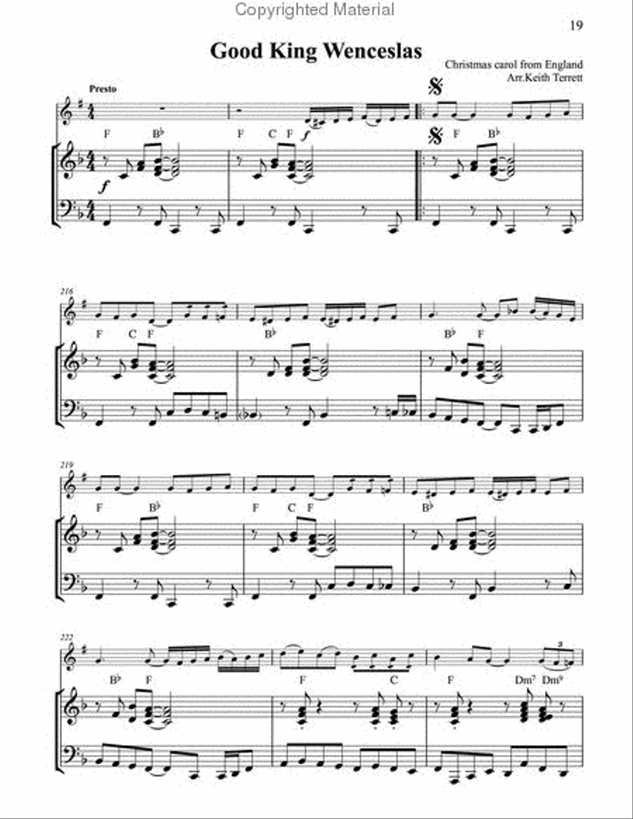 Eight Carols for Christmas for Trumpet & PIano Trumpet Solo scores gallery preview page 7