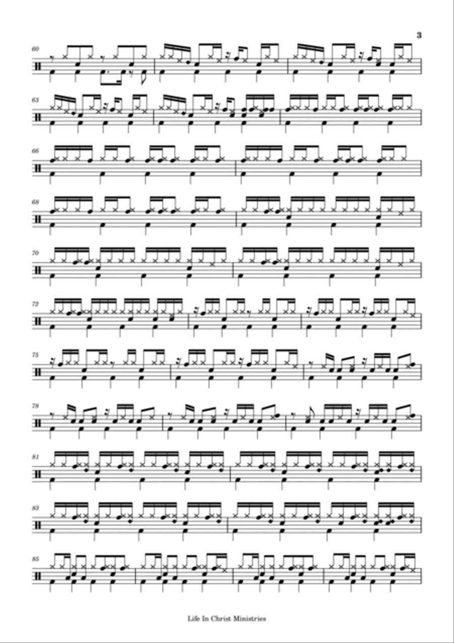 Psalm 27:10 Psalm 27:10 Drum Set scores gallery preview page 3