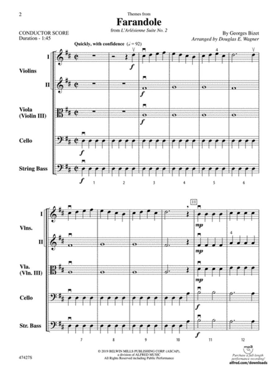 Themes from Farandole: Score