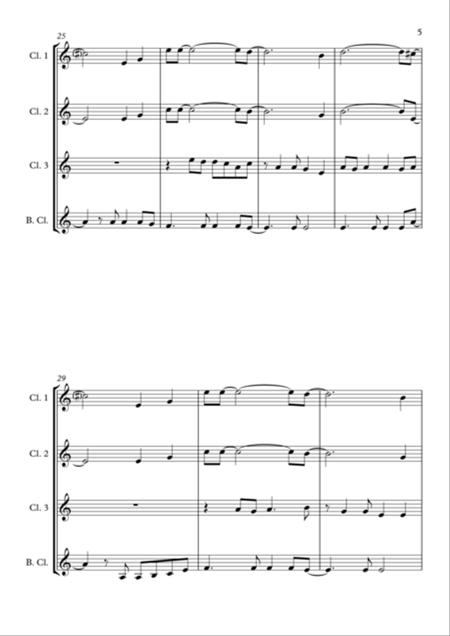 Happy Clarinet Quartet scores gallery preview page 5