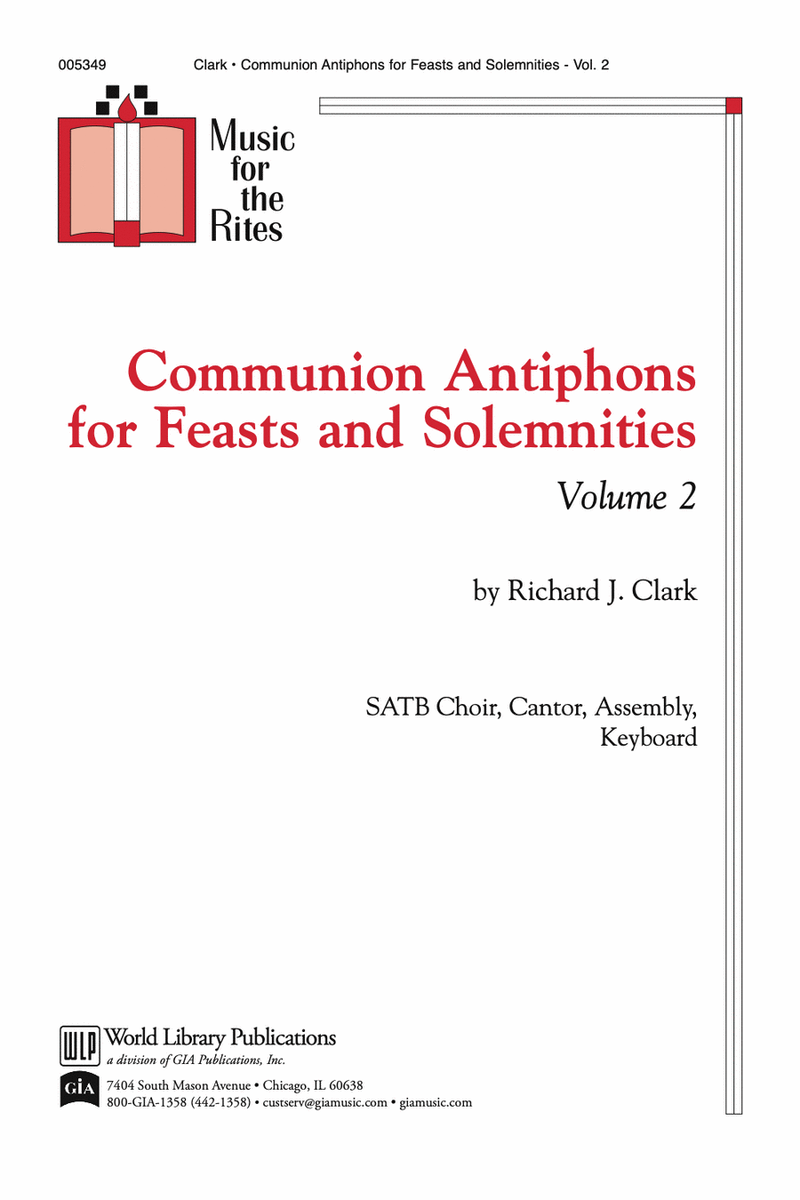 Communion Antiphons for Feasts and Solemnities - Volume 2 image number null