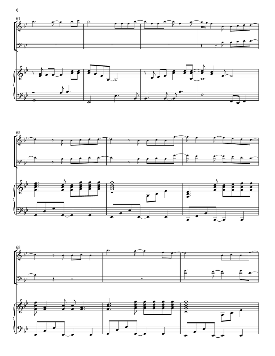 Rewrite The Stars (from The Greatest Showman) Piano Trio scores gallery preview page 6