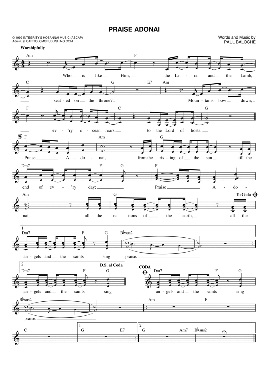 Praise Adonai Flute scores gallery preview page 1