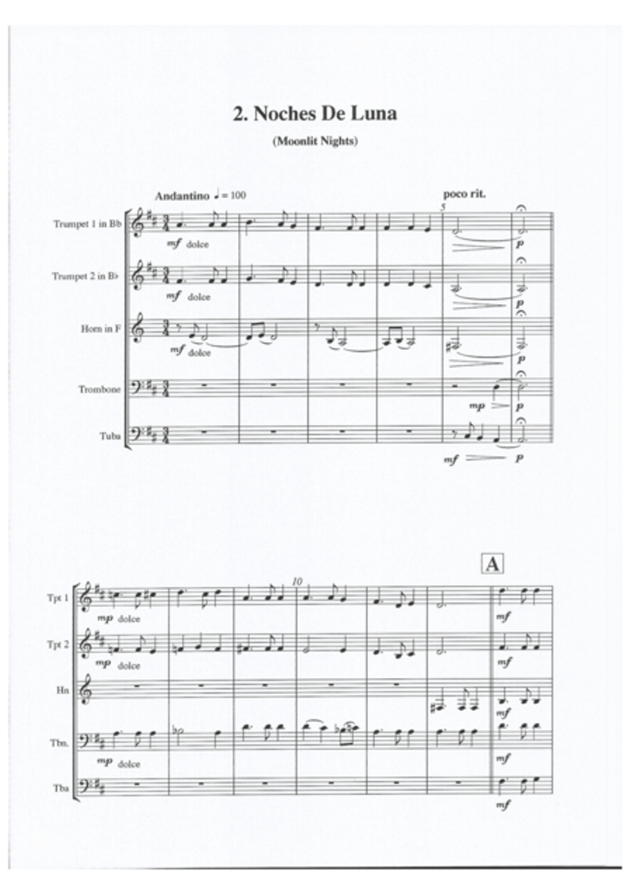 Suite D'Espana Brass Quintet scores gallery preview page 5