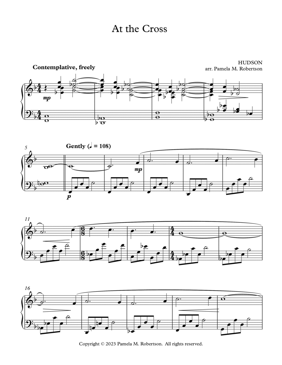 At the Cross - Piano Solo Piano Solo scores gallery preview page 1