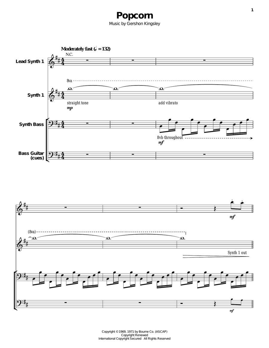 Popcorn Piano scores gallery preview page 1