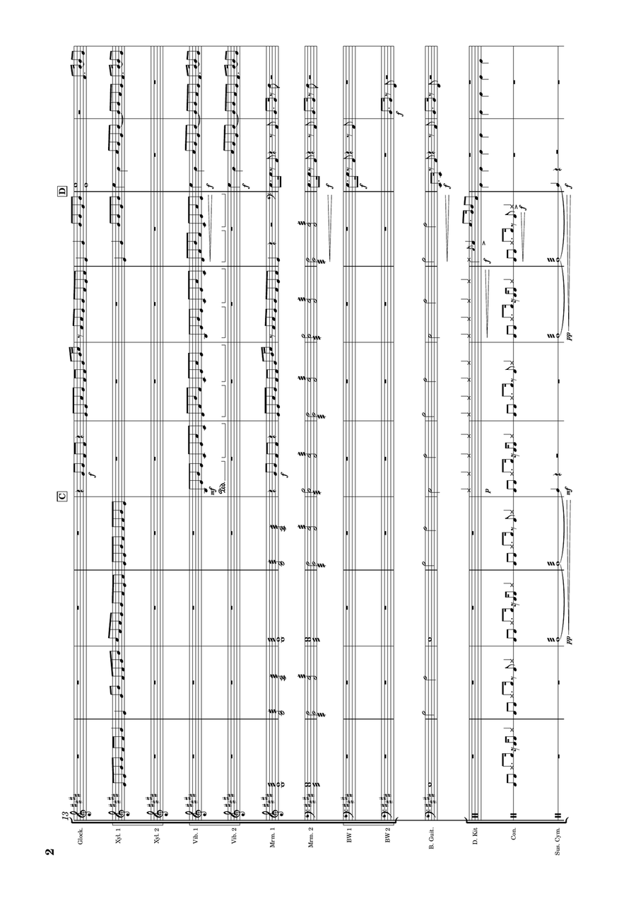 Cheerleader Percussion Ensemble scores gallery preview page 3