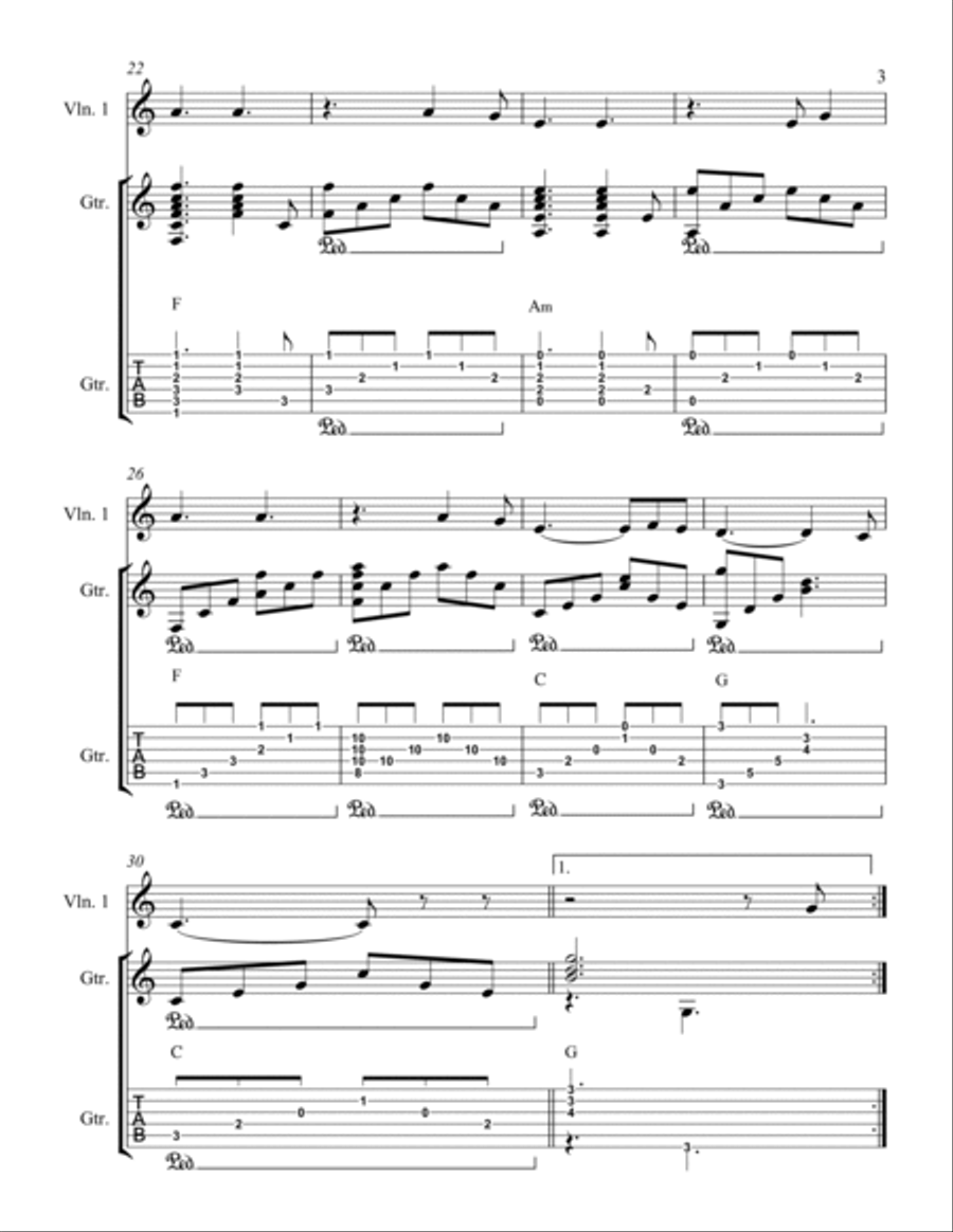 Hallelujah Violin Solo scores gallery preview page 3