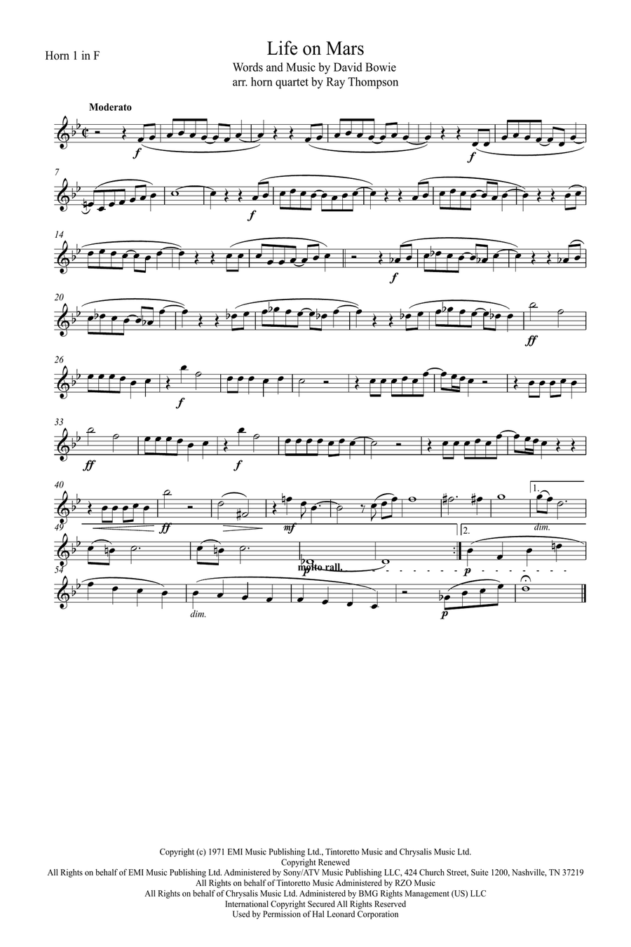 Life On Mars Brass Ensemble scores gallery preview page 3