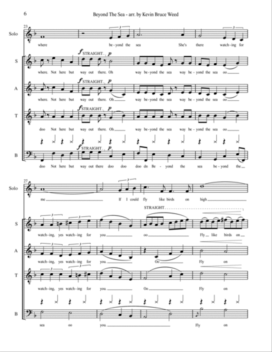 Beyond The Sea Divisi scores gallery preview page 6