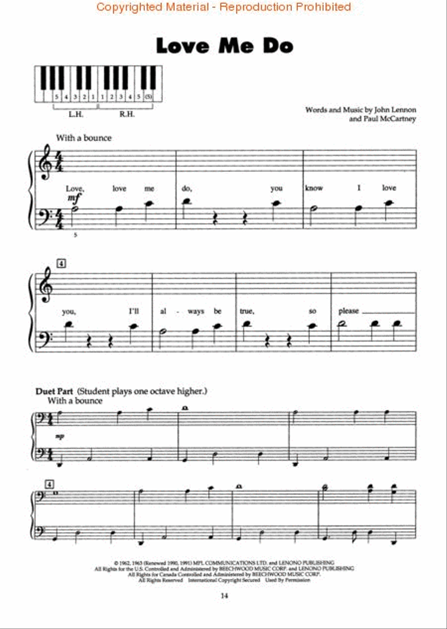 Beatles! Beatles! Beatles! Beatles! Easy Piano scores gallery preview page 3
