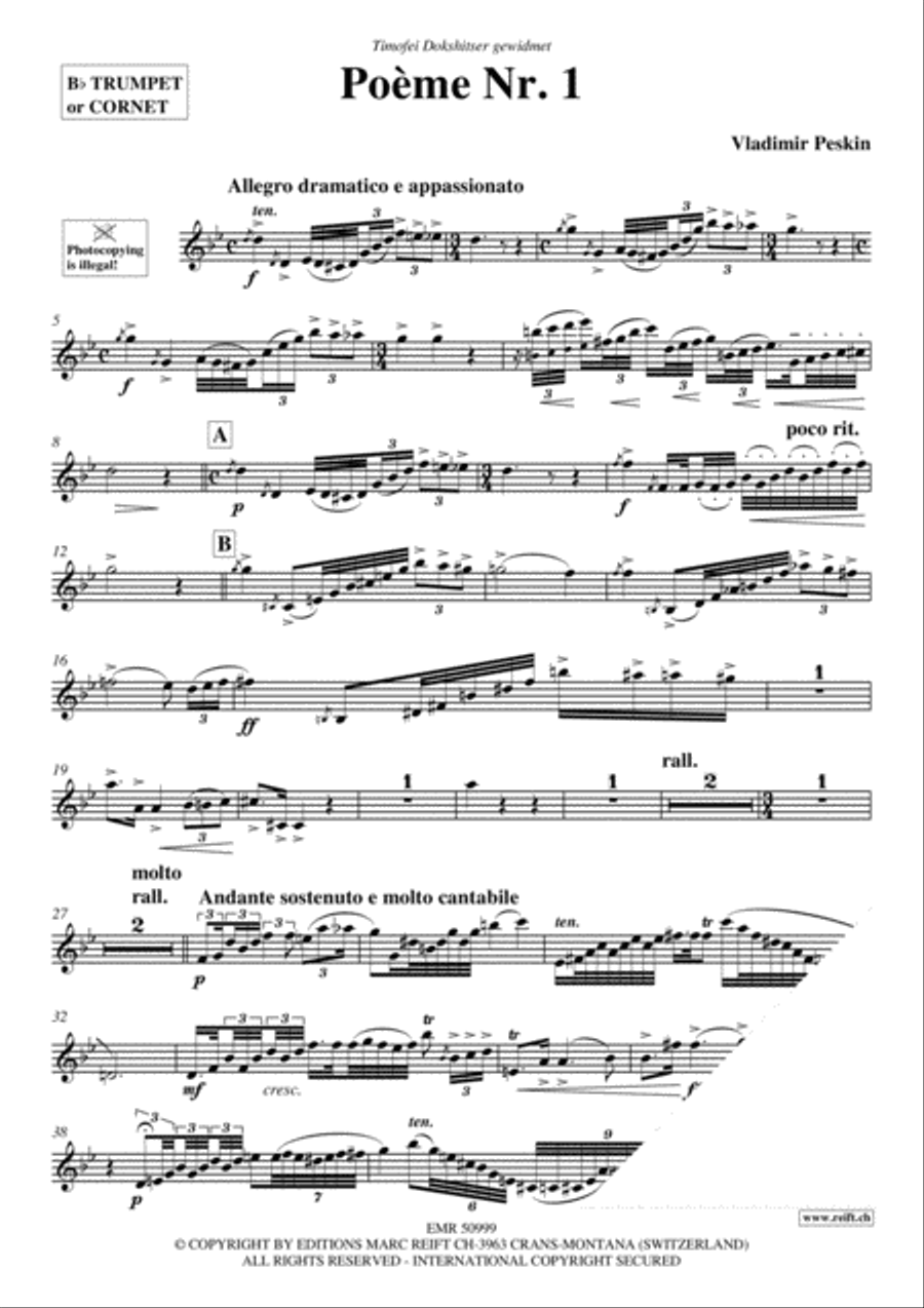Poeme No. 1 Poeme No. 1 Cornet scores gallery preview page 3