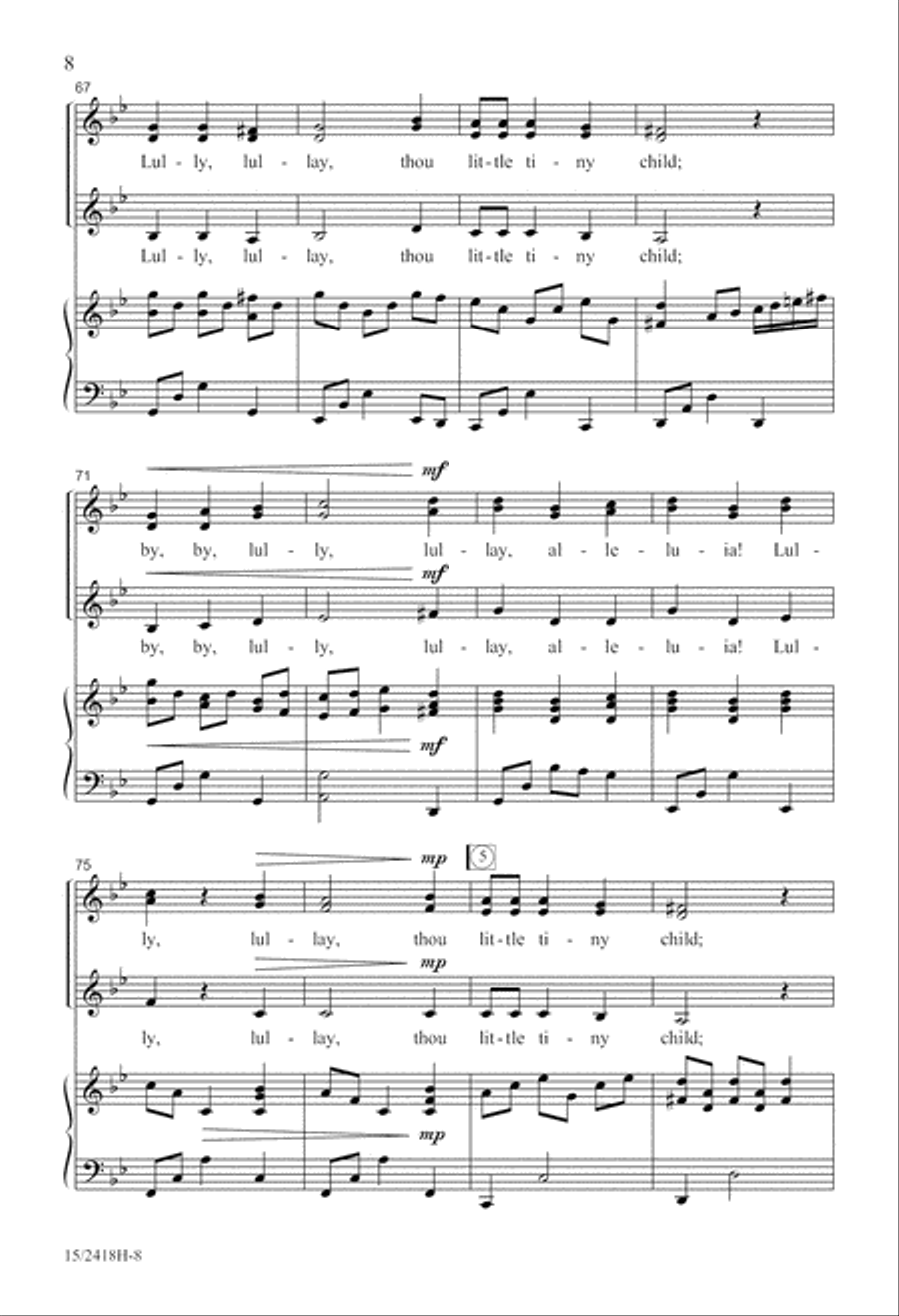 Lullay Alleluia SSA scores gallery preview page 9