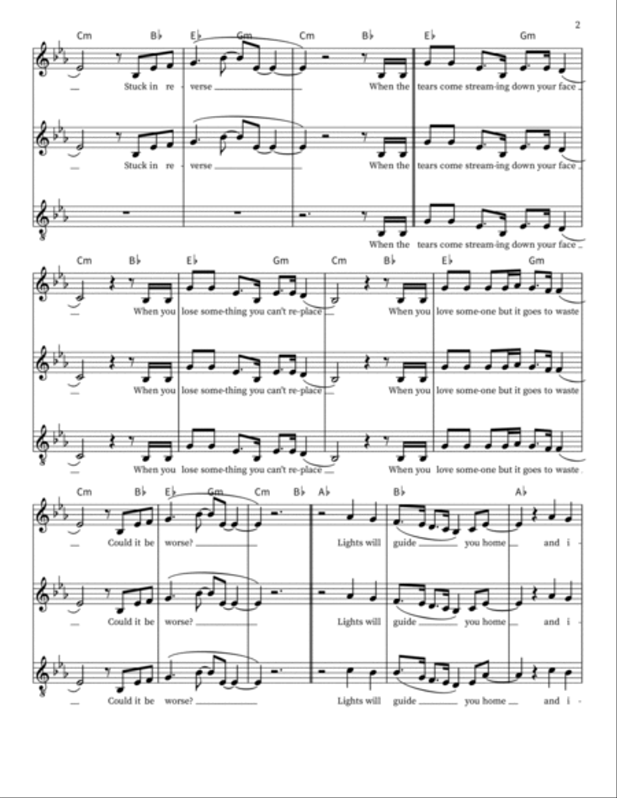 Fix You 3-Part scores gallery preview page 2