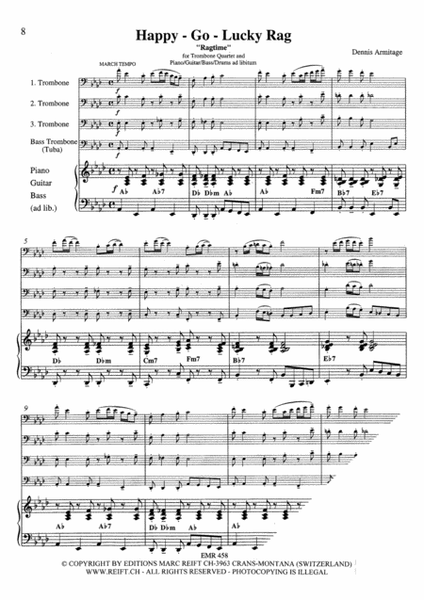 5 Jazzinations by Dennis Armitage Trombone - Sheet Music