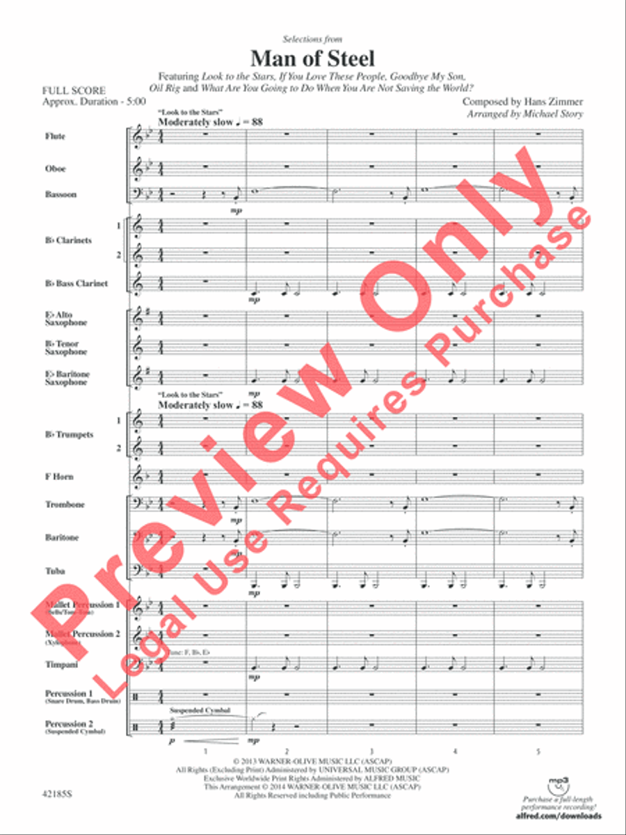Man of Steel, Selections from Concert Band scores gallery preview page 3