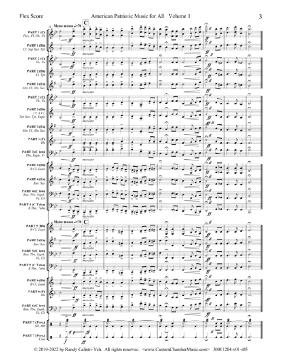 American Patriotic Music for All, Volume 1 (Flexible Ensemble) image number null