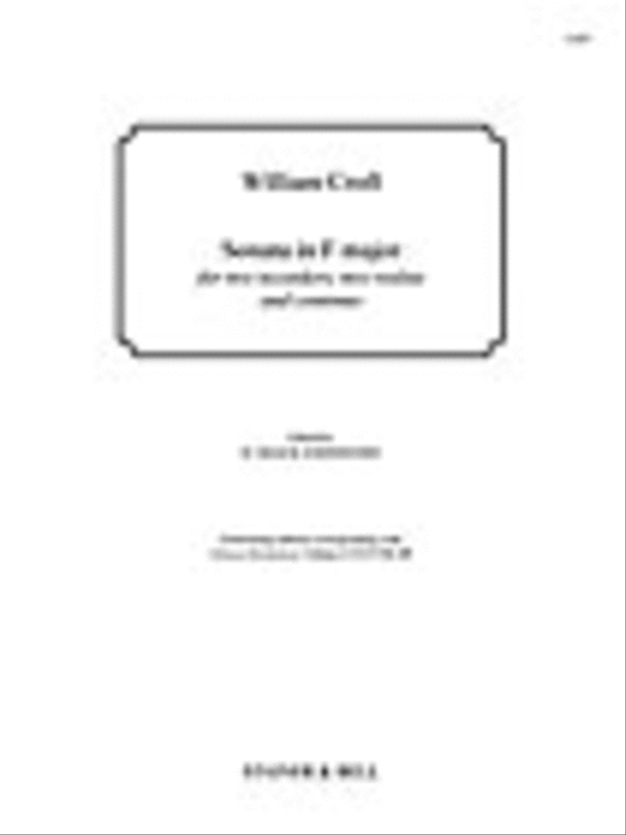 Six Sonatas for Two Recorders Recorder scores gallery preview page 1