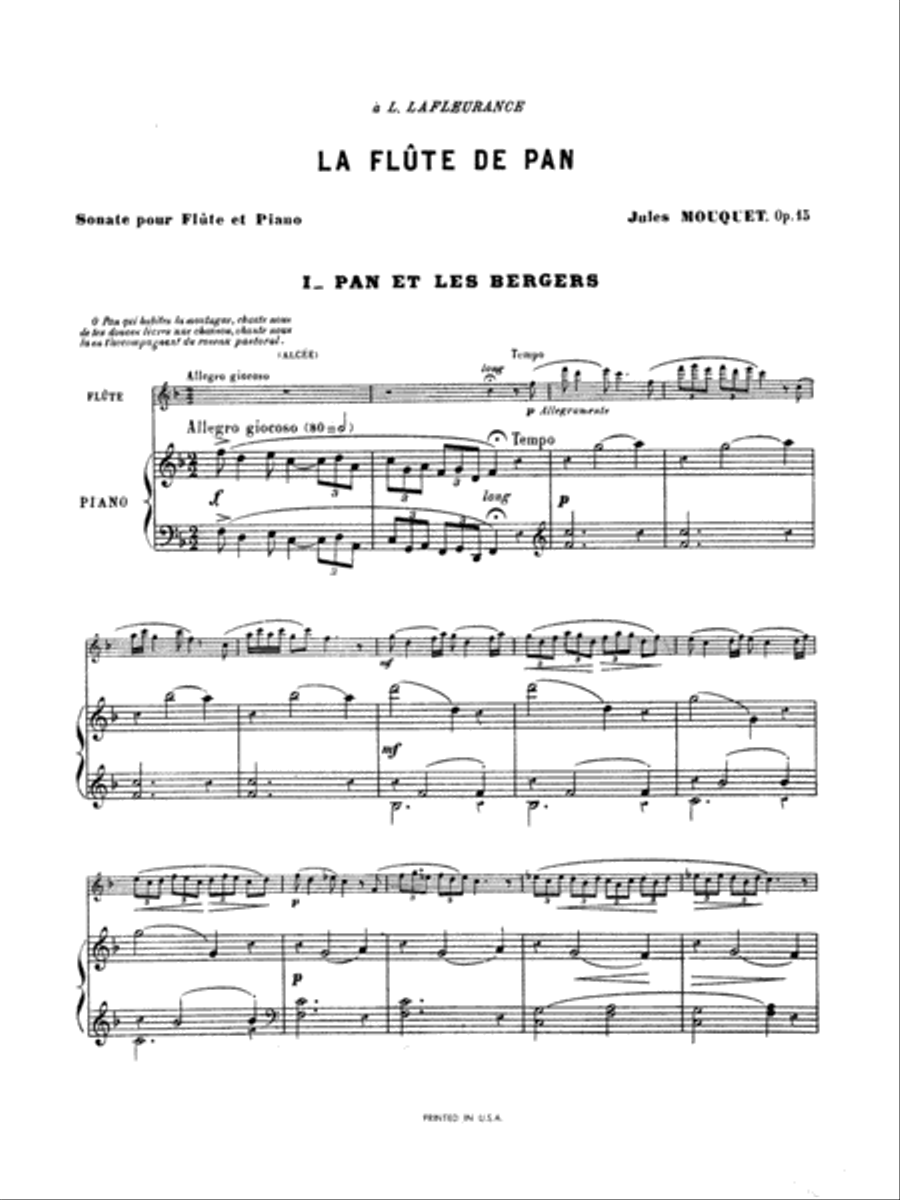 La Flute de Pan, Op. 15