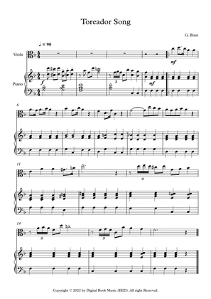 Book cover for Toreador Song - Georges Bizet (Viola + Piano)