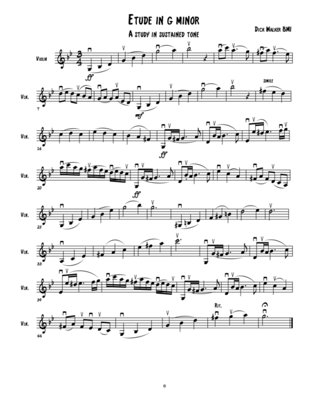 Etude in g minor for Violin