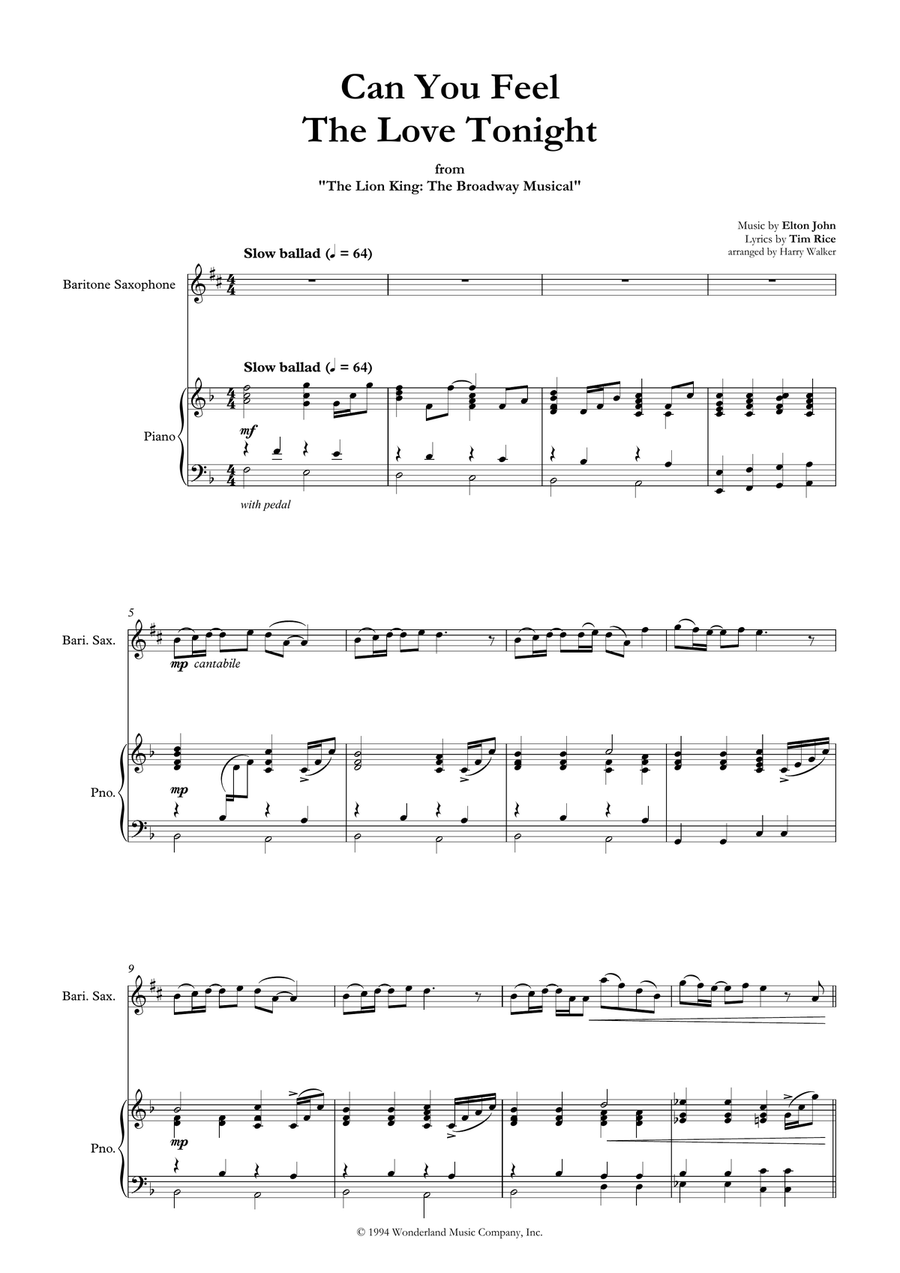 Can You Feel The Love Tonight Chamber Music scores gallery preview page 4