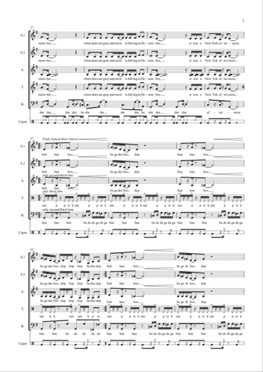 New York Afternoon Divisi scores gallery preview page 3