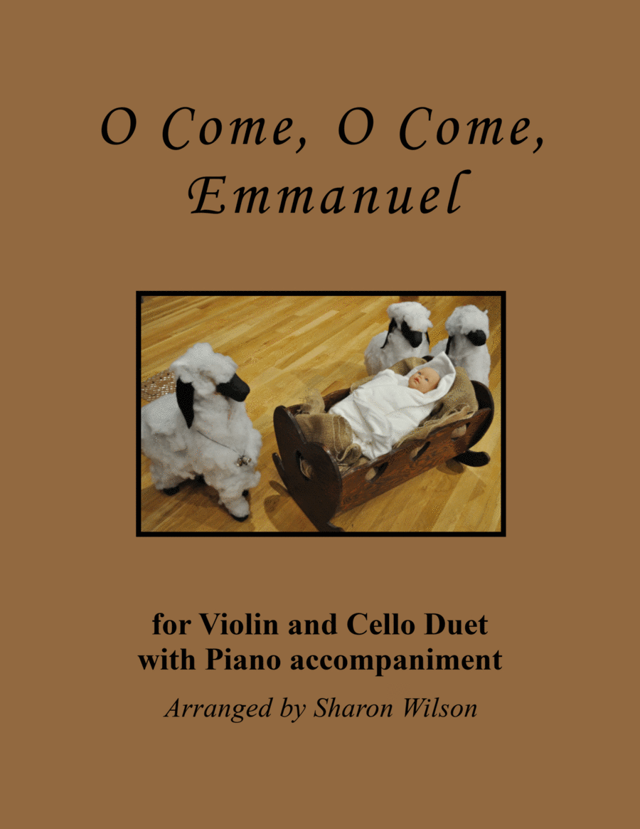 O Come, O Come, Emmanuel (for Violin and Cello Duet with Piano accompaniment) Piano Trio scores gallery preview page 1