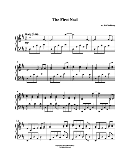 The First Noel--Piano Solo image number null