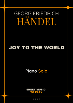Joy To The World - Piano Solo - W/Chords (Full Score)