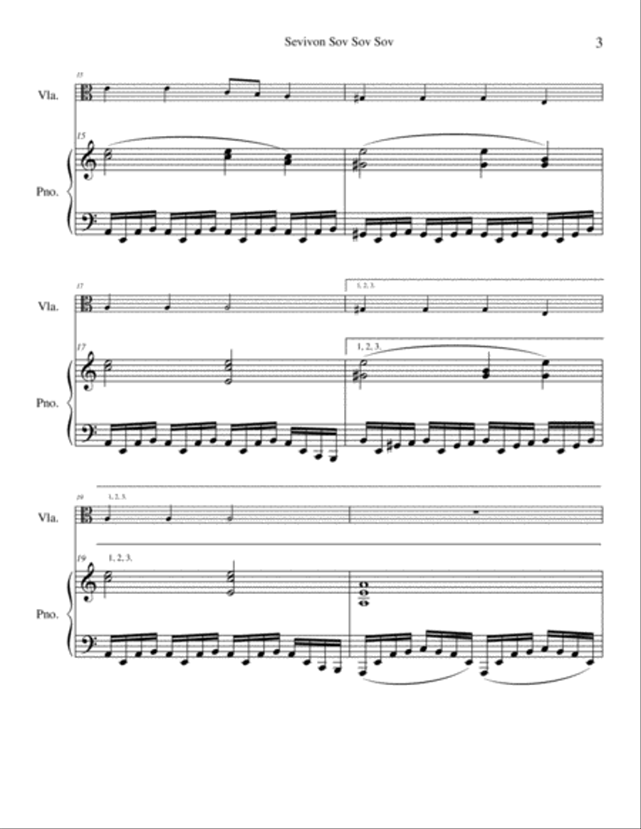 Sevivon Sov Sov Sov Viola scores gallery preview page 3
