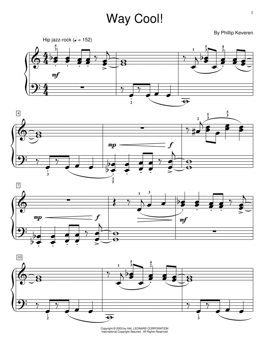 Way Cool! Way Cool! Piano Method scores gallery preview page 1
