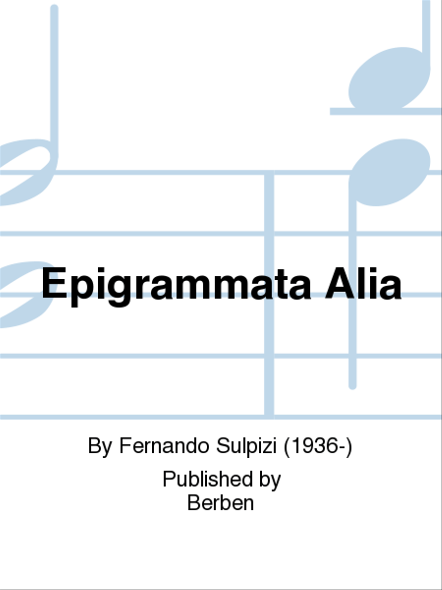Epigrammata Alia Piano Solo scores gallery preview page 1
