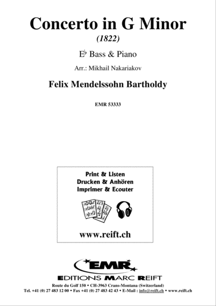 Concerto in G Minor Piano Accompaniment scores gallery preview page 1