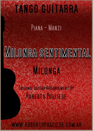Book cover for Milonga sentimental - Milonga (Piana - Manzi)