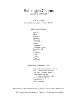 Hallelujah Chorus (orchestration, key of C)