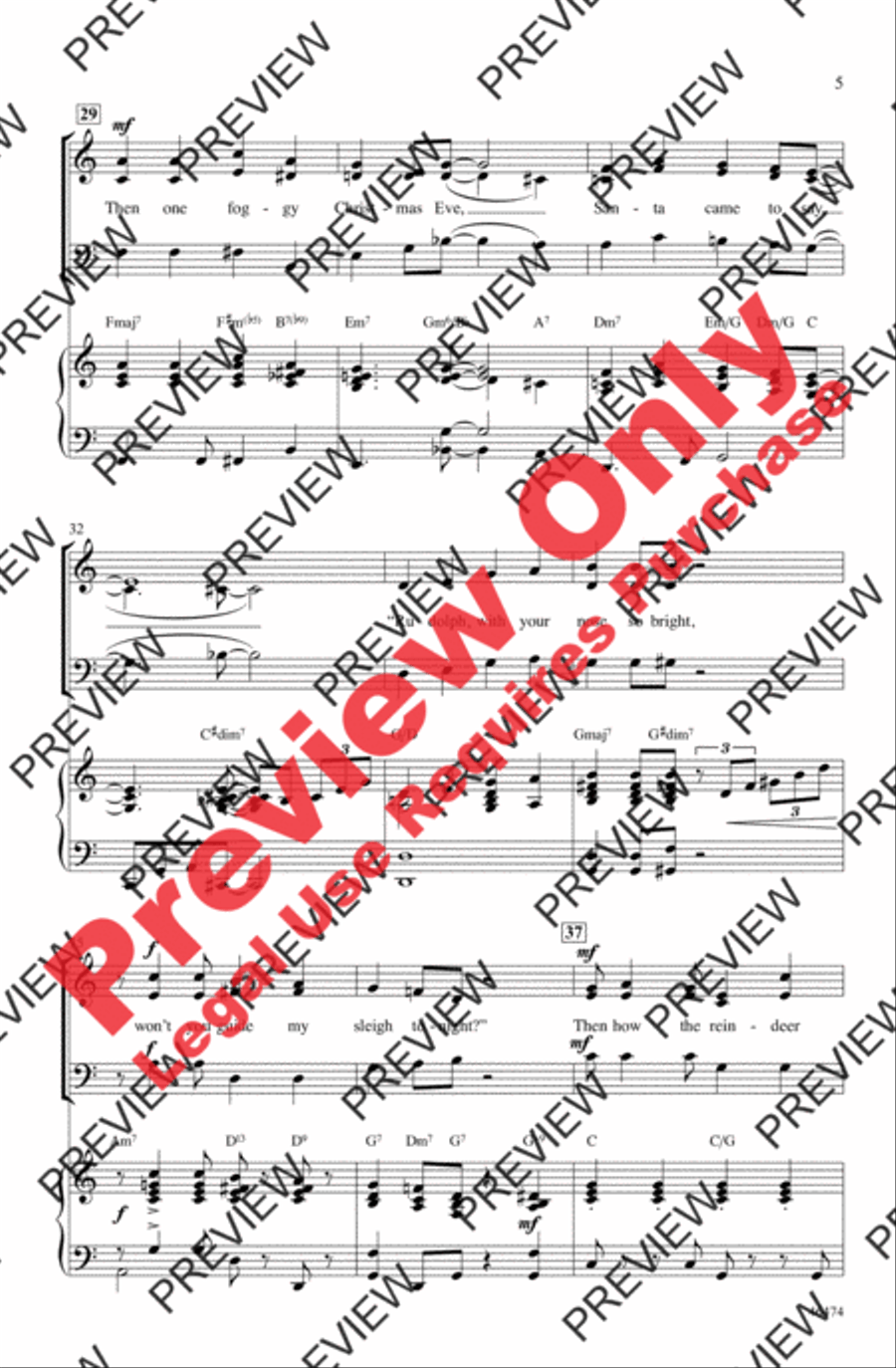 Rudolph, Frosty, and Suzy 3-Part scores gallery preview page 5