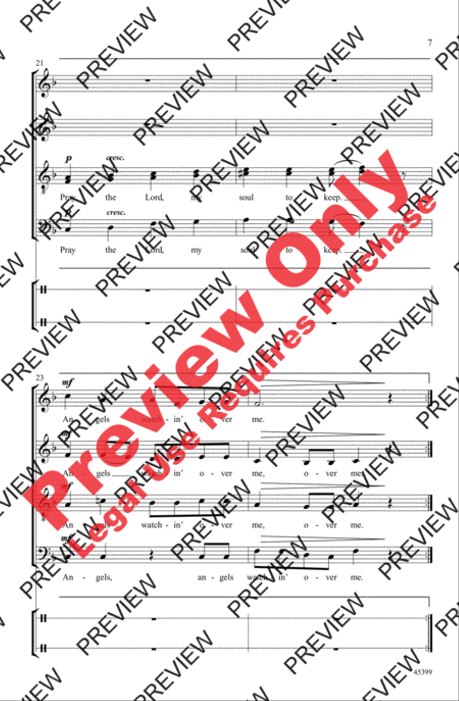 All Night, All Day 4-Part scores gallery preview page 6